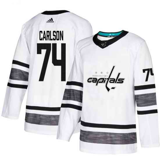 Capitals #74 John Carlson White Authentic 2019 All Star Stitched Hockey Jersey
